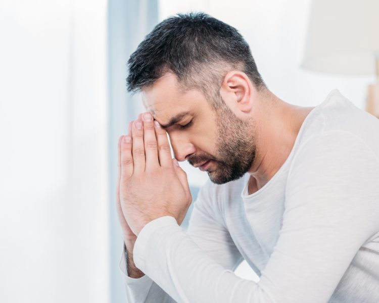 Handsome,Bearded,Man,With,Eyes,Closed,Doing,Please,Gesture,And