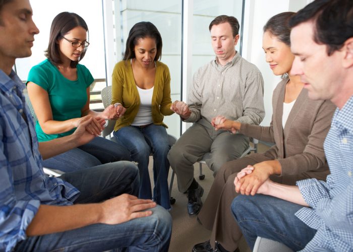 Bible,Group,Praying,Together