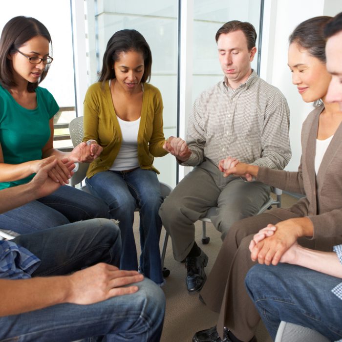 Bible,Group,Praying,Together